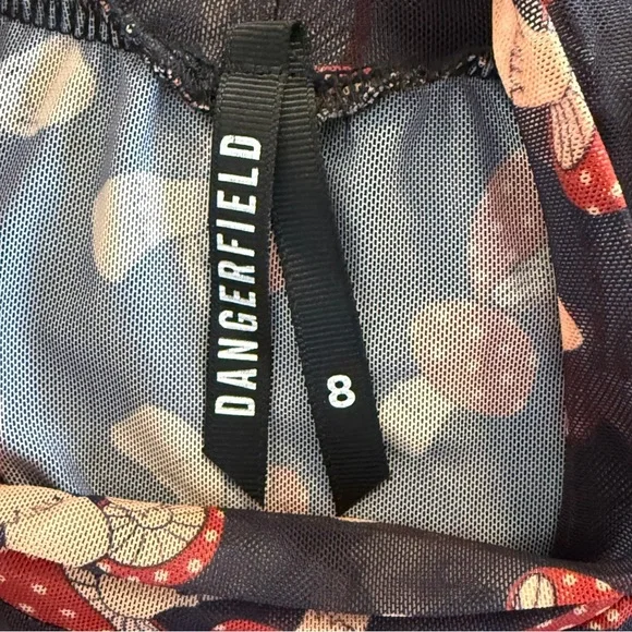 Dangerfield Mushroom Mesh Top Women’s Size 8 - Picture 8 of 16